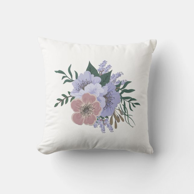 Lavender i Bouquet Kudde (Framsida)