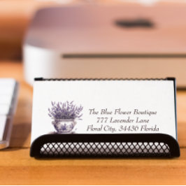 Lavender i Delft Blue, anpassade Magnetiska Visitkort