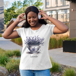 Lavender i Delft Blue, anpassade T Shirt