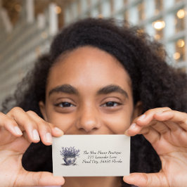 Lavender i Delft Blue, anpassade Visitkort