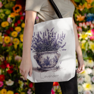 Lavender i Delft Blue Tygkasse