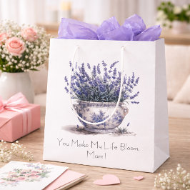Lavender in Delft Blue, customizable 