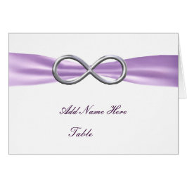 Lavender Infinity Bröllop Bord Place Card OBS Kort