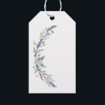 Lavender Ivory Ro och Eucalyptus Presentetikett<br><div class="desc">En elegant- och vintage som innehåller elfenbensfärgat ro,  eukalyptus och lavender som är målade i romantiska vattenfärger.</div>