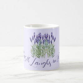 Lavender, jorden skrattar i blommor kaffemugg
