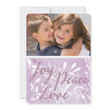 Lavender Joy Peace Kärlek Helgdag Photo Card