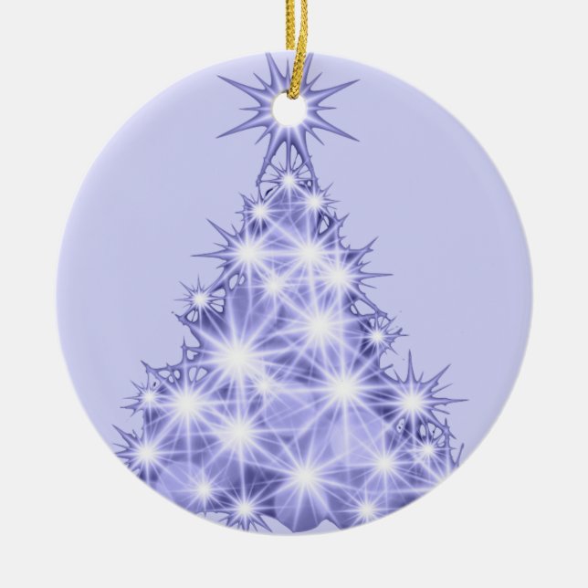 Lavender Julgran Ceramic Ornament (Framsidan)