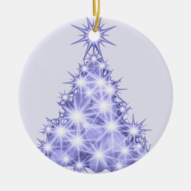 Lavender Julgran Ceramic Ornament (Framsidan)