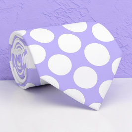 Lavender Jumbo Polka Dots Custom Necktie Slips
