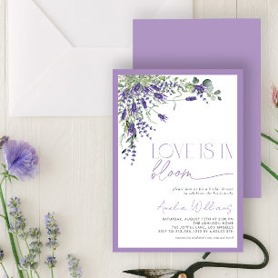 Lavender Kärlek är i Blommigten BLOMVATTENfärg Inbjudningar