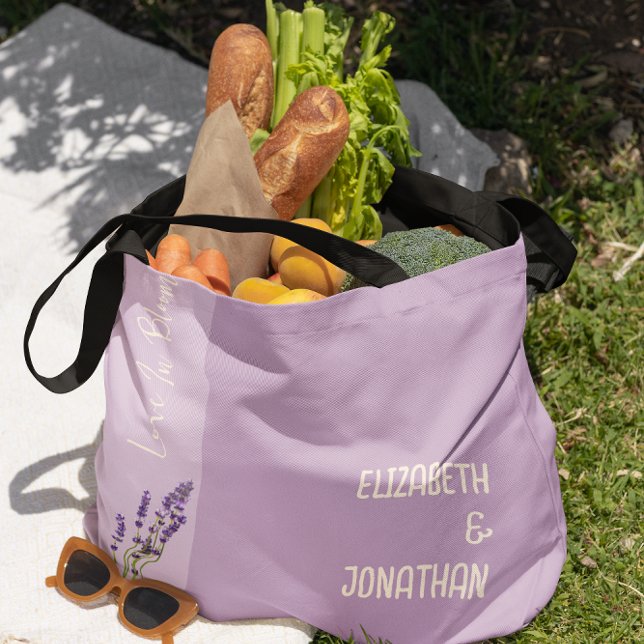 Lavender Kärlek Bröllop Tygkasse (Skapare uppladdad)