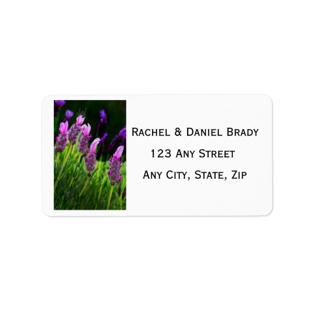 Lavender, Kärlek & Devotion, Bröllop-etikett Adressetikett (Framsidan)