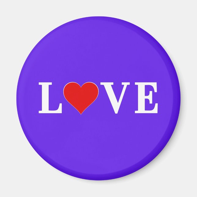 Lavender KÄRLEK Elegant Snyggt Magnet (Framsidan)