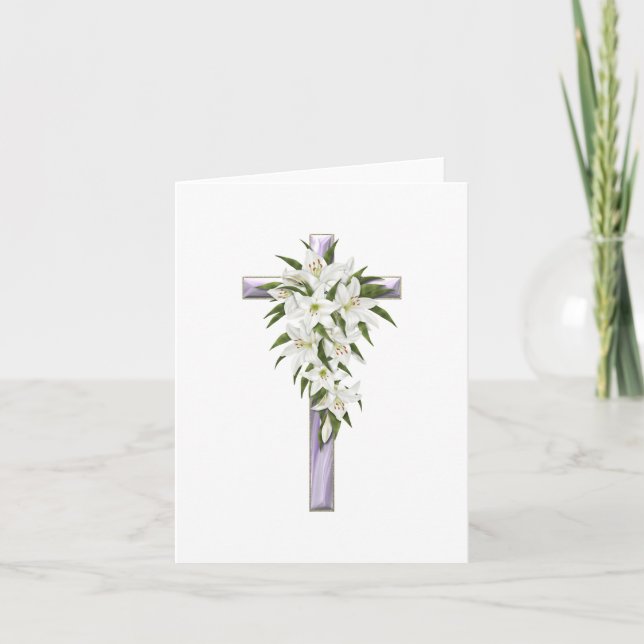 Lavender Kor med Lilies Tillfällen Note Card Tack Kort (Framsida)