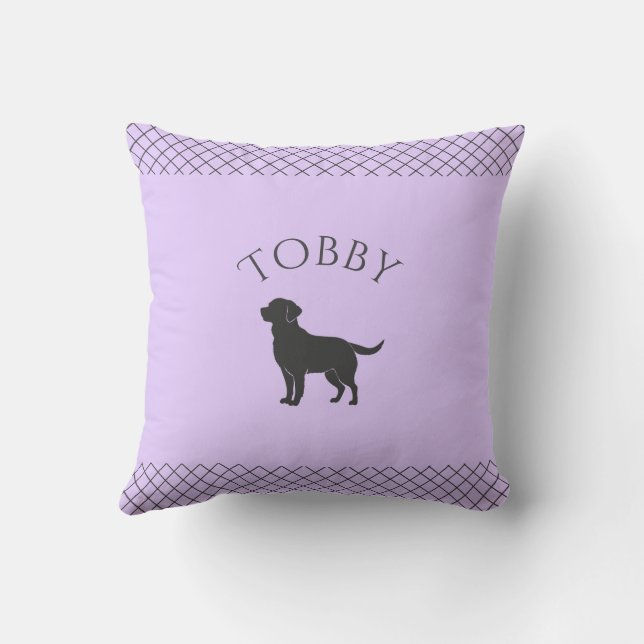 Lavender Labrador Retriever Matching Personalized Kudde (Baksida)