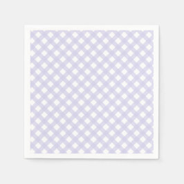 Lavender Land Stil Gingham Mönster Pappersservett