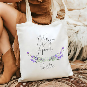 Lavender Laurel Matron of Honor Bröllop Tygkasse
