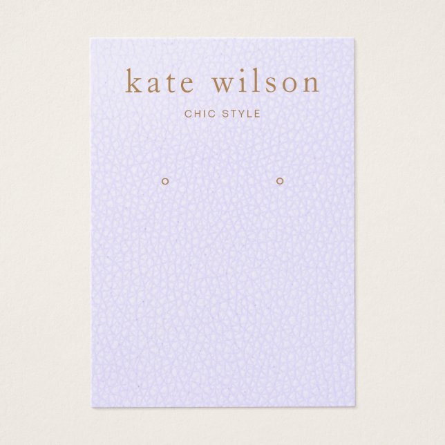 Lavender Leather (bild) - Visning Card Visitkort (Framsidan)