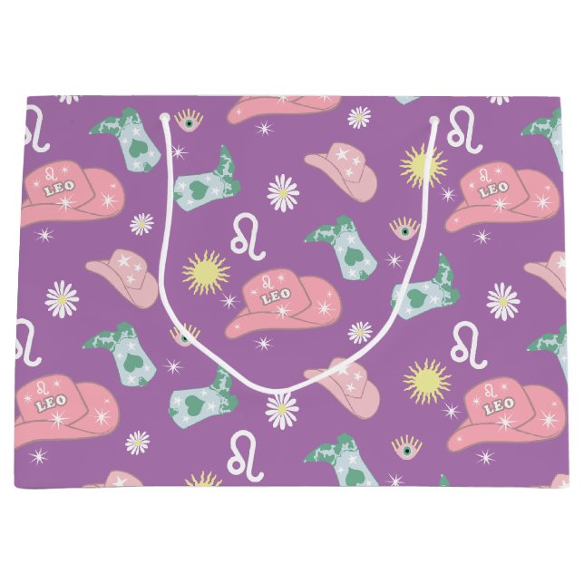 Lavender Leo Zodiac Mönster Aesthetic (Framsidan)