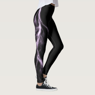 Lavender Lightning Strejkas Spandex Leggings