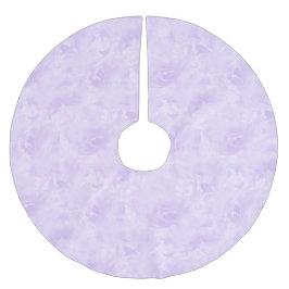 Lavender Lila Abstrakt Feather Mönster Julgransmatta Borstad Polyester