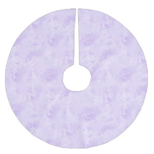 Lavender Lila Abstrakt Feather Mönster Julgransmatta Borstad Polyester