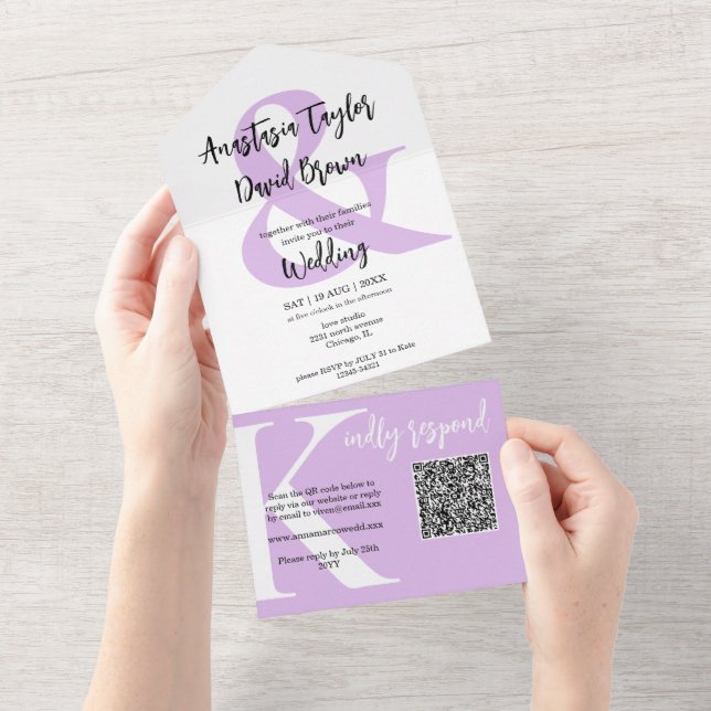 Lavender Lila Ampersand QR-kod (Tearaway)