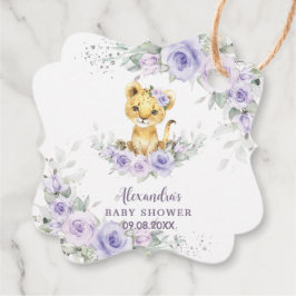 Lavender Lila Blommigt Lejona Unge Baby Shower Gåvor Etiketter