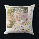 Lavender Lila Blommigt lyckligtvis allt efter Kudde<br><div class="desc">Modern elegant fotocollage affärskort Modern elegant fotocollage Phophy affärskort Facket and elegant Phophy affärskort. Anpassa med egna foton.</div>