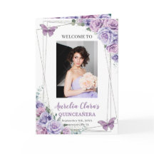Lavender Lila Blommigt Quinceanera Events Padrinos