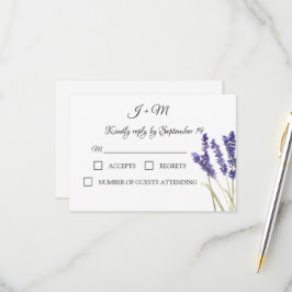 Lavender Lila Blommigt Rustic blommor Modern OSA Kort