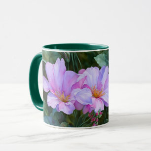 Lavender Lila blommor Blommigt Art Mugg Kopp