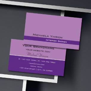 Lavender Lila Classic - enkel och Professionell Visitkort