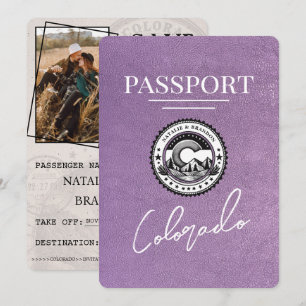 Lavender Lila Colorado Passport Spara datum Datumet