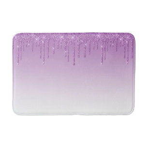 Lavender Lila Dripping Glitter Badrumsmatta