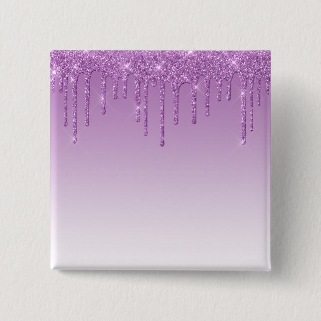 Lavender Lila Dripping Glitter Knapp (Framsida)
