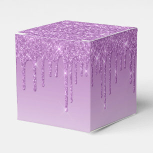 Lavender Lila Dripping Glitter Presentaskar