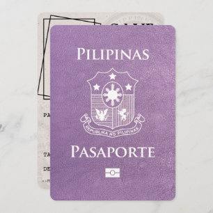 Lavender Lila Filippinskt pass Spara datum Spara Datumet