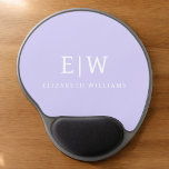Lavender Lila Girly Script Monogram Namn Modern Gel Musmatta<br><div class="desc">Lavender Lila Monogram,  lägg till din egen Namn Mousepad (Mouse Pad). Det gör perfekten söt 16-årsjubileum,  bröllop,  möhippa,  årsdag,  babydusch eller bachelorette-fest för någon som glam lyxen och chic stilar i kärlek.</div>