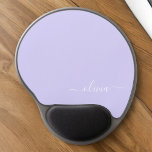 Lavender Lila Girly Script Monogram Namn Modern Gel Musmatta<br><div class="desc">Lavender Lila Monogram,  lägg till din egen Namn Mousepad (Mouse Pad). Det gör perfekten söt 16-årsjubileum,  bröllop,  möhippa,  årsdag,  babydusch eller bachelorette-fest för någon som glam lyxen och chic stilar i kärlek.</div>