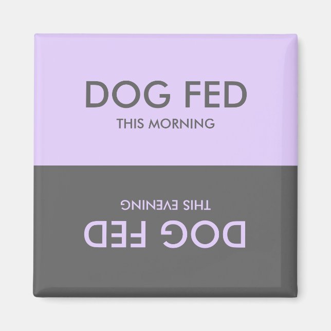 Lavender Lila Grått Matar Hund Pet Reminder Magnet (Framsidan)