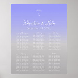 Lavender Lila Grått Ombre Pastel Chart Poste Poster