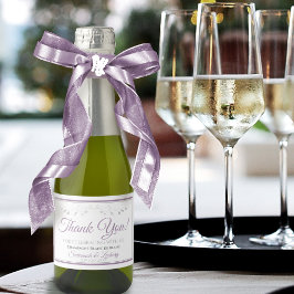 Lavender Lila Grått Simple Bröllop Tack Mini