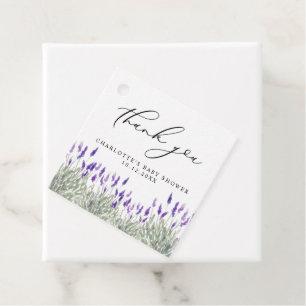 Lavender Lila Greenery Gender Neutral Baby Shower Gåvor Etiketter
