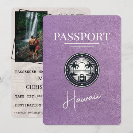 Lavender Lila Hawaii Passport Spara datum Datumet