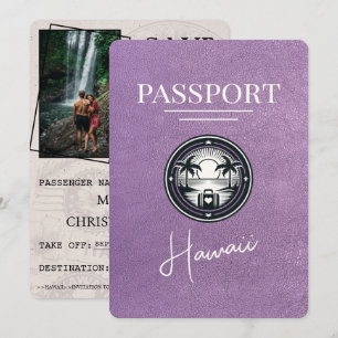 Lavender Lila Hawaii Passport Spara datum Datumet