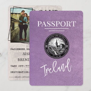Lavender Lila Ireland Passport Spara datum Datumet