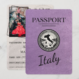 Lavender Lila Italien Passport Spara Datumet