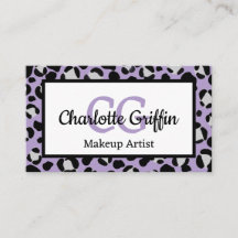Lavender Lila Leopard Print Lash & Makeup Artist