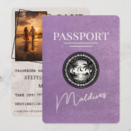 Lavender Lila Maldives Passport Spara datum Datumet
